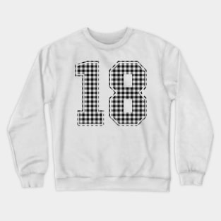 Plaid Number - 18 - Dark Crewneck Sweatshirt